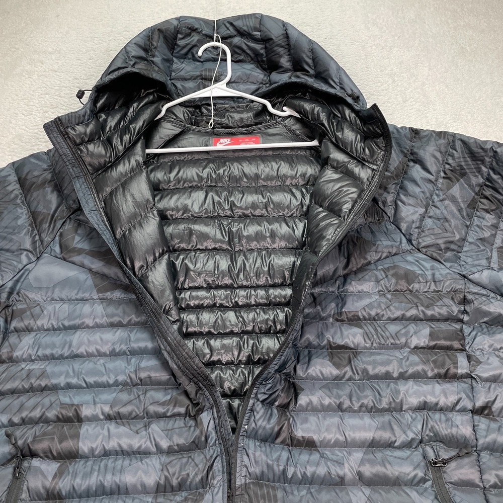 Nike Guild 550 Mens 4XL Hooded Down Fill Jacket Blue Camouflage 823677-021 - Picture 8 of 9